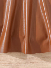 2pcs/Set Young Girl & Young Girl PU Leather Fan-Shaped Skirt, Suitable For Casual Daily Wear